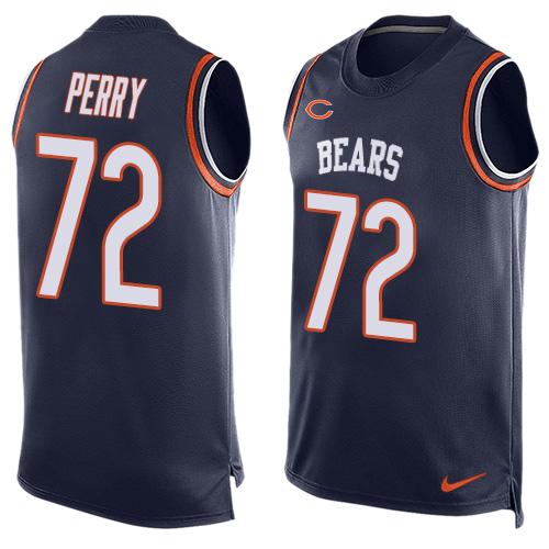 Nike Bears #72 William Perry Navy Blue Team Color Men's Stitched NFL Limited Tank Top Jersey - Click Image to Close